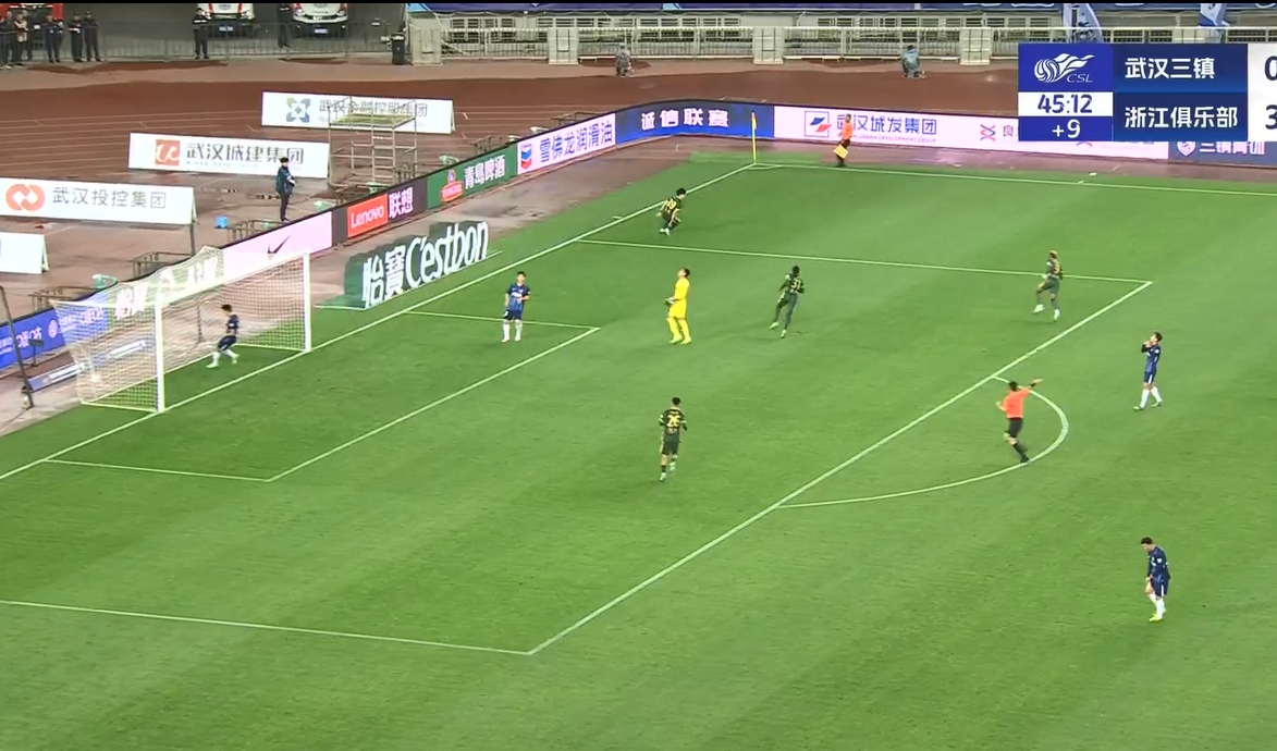 18歲王鈺棟中超處子球！三鎮(zhèn)后防白給，浙江半場4-0領(lǐng)先