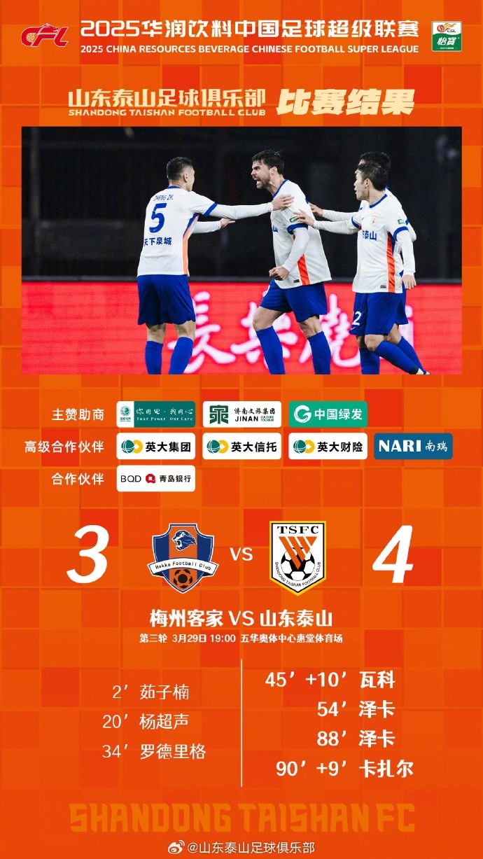 從0-3到4-3，這是一場彰顯堅(jiān)韌不拔泰山足球精神的戰(zhàn)斗！